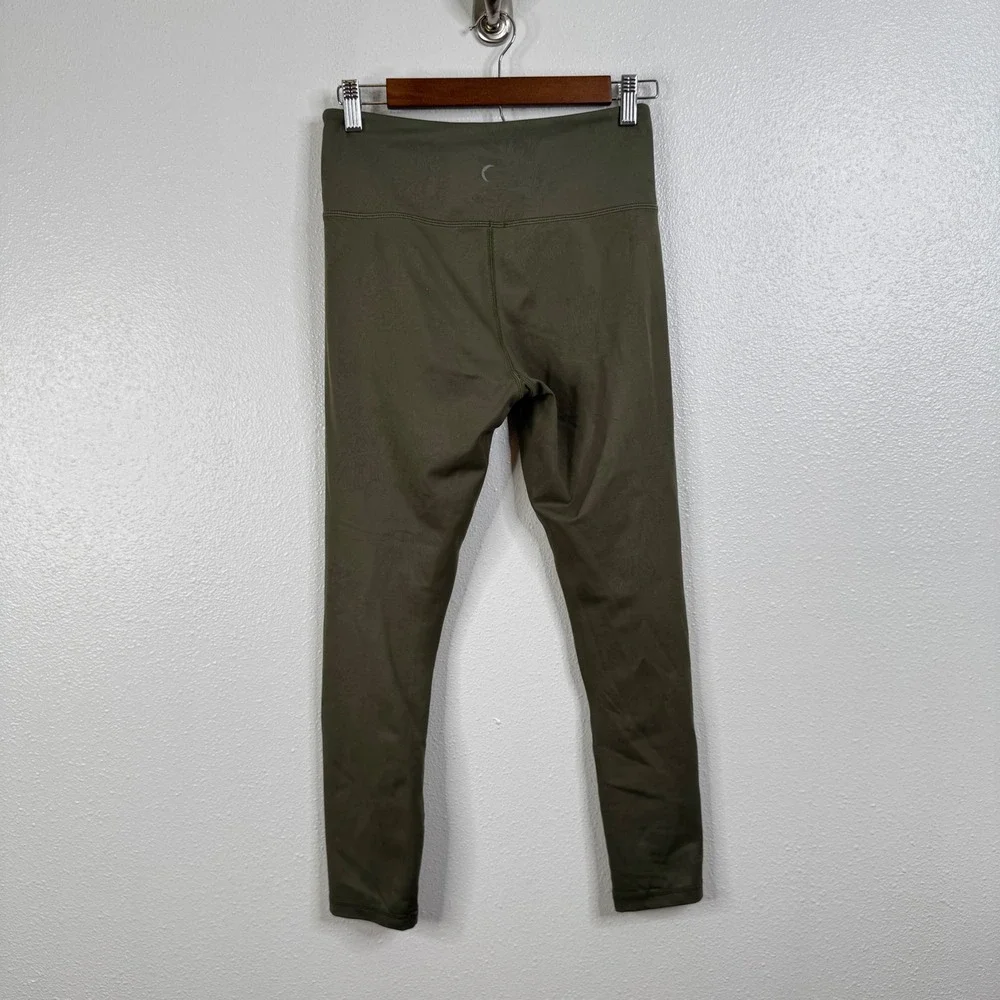 Zyia‎ Active Green Leaf Print Leggings Size 6/8
